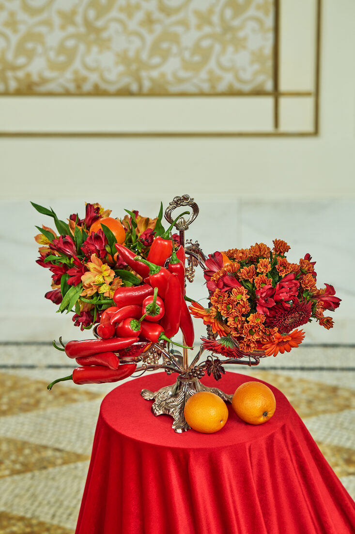Corporate event floral installation by Flower Corner