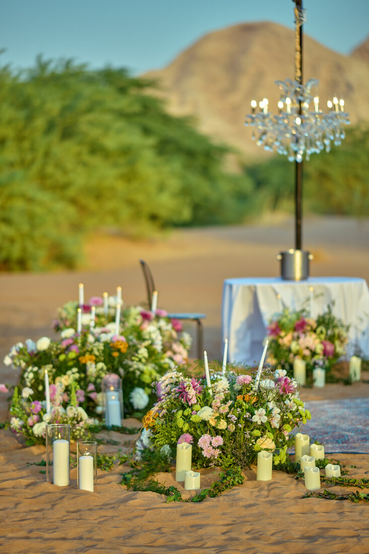 Corporate event floral installation by Flower Corner